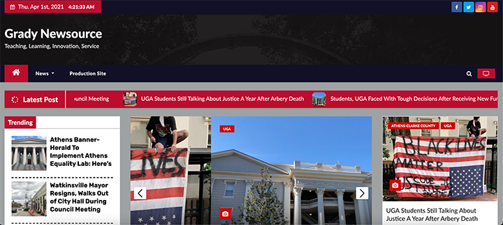 Screenshot of News Site