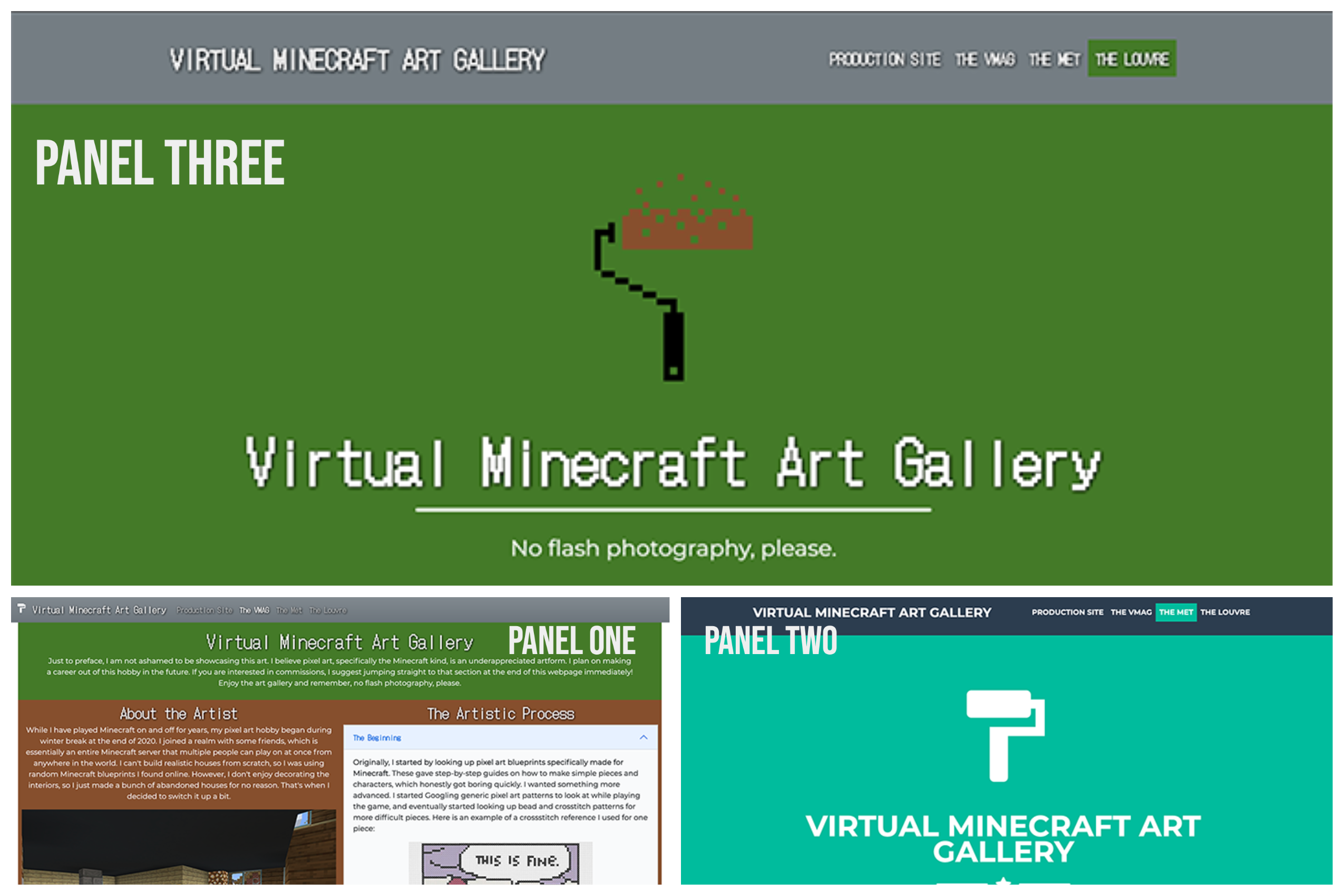Screenshot of Project Two Panels