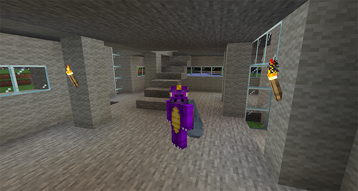 Me in an empty Minecraft house