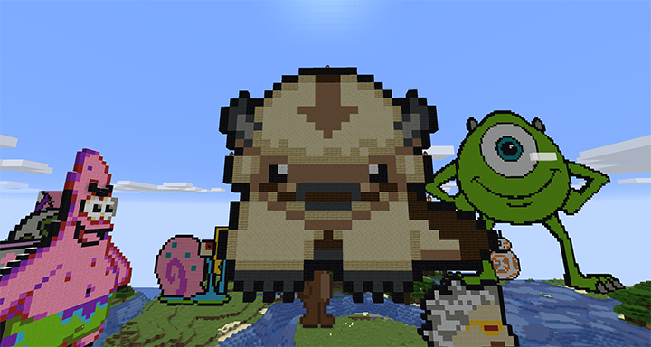 Minecraft pixel art of Appa